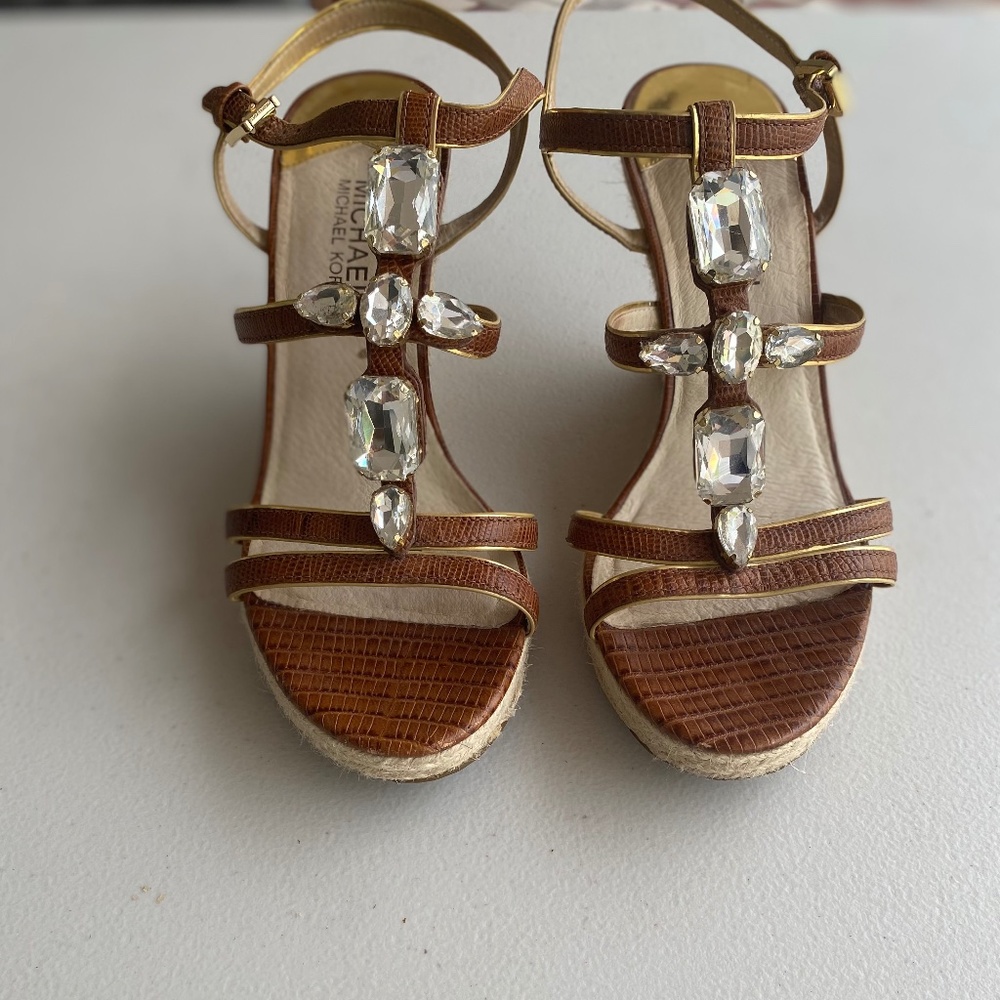 Michael Kors platform crystal sandals